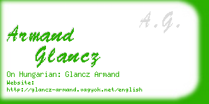 armand glancz business card